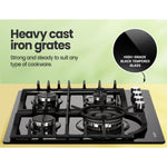 Comfee 60cm Gas Cooktop 4 Burners Gas Stove Hob Cook Top Cast Iron Cooker NG LPG