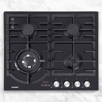 Comfee 60cm Gas Cooktop 4 Burners Gas Stove Hob Cook Top Cast Iron Cooker NG LPG