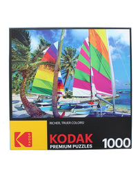 Sail Boats in Port Kouloura Greece 1000 Piece Jigsaw Puzzle