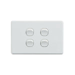 Classic 4 Gang Switch 250V 16Ax Horizontal Pack