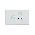 Classic Single Power Point With 16Ax Extra Switch Horizontal Pack