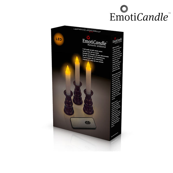 EmotiCandle Romantic Ambiance LED Candles (pack of 3)