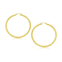 10k Yellow Gold Polished Hoop Earrings (30 mm)