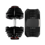 2x40KG Adjustable Dumbbells Dumbbell Set Rubber Weight Plates