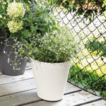 DEROMA Pot de fleurs a reserve d'eau Save R Bianco - 25 cm
