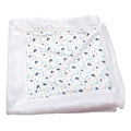 DOMIVA Couverture Boréale - Microfibre 100% Polyester - Blanc/Bleu - 75 x 100 cm