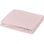 DOMIVA Drap housse + Alese Uni - 100% Coton - oeko-Tex - Blanc/Poudre - 70 x 140 cm