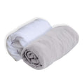 DOMIVA Fitted sheet + Plain undersheet - 100% Cotton - Sanitized treatment - Pearl - 60 x 120 cm