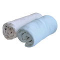 DOMIVA Drap housse + Alese Uni - 100% Coton - Traité Sanitized - Bleu clair - 60 x 120 cm