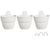 ELHO - Pot de fleurs -  Vibia Campana Foret Vertical Set/3 - Blanc Soie - Balcon extérieur - L 17.1 x W 20.7 x H 29.7 cm