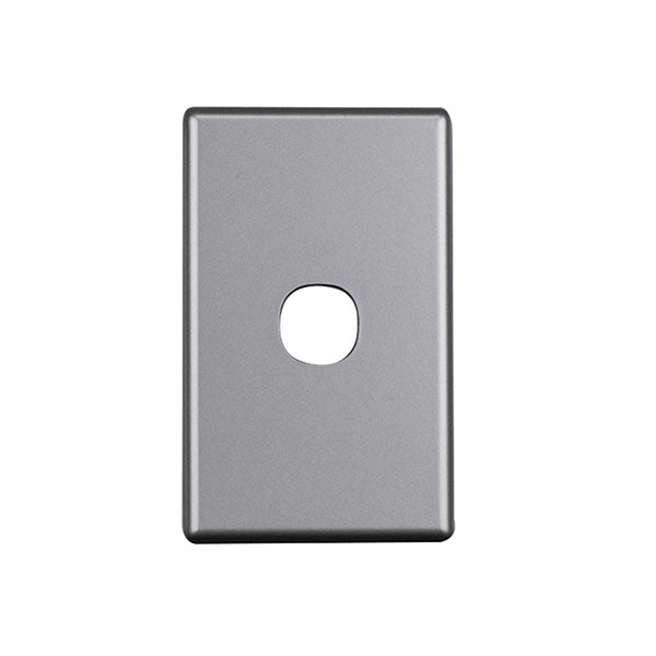 Elegant 1 Gang Aluminium Plate Silver Matte