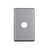 Elegant 1 Gang Aluminium Plate Silver Matte