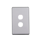 Elegant 2 Gang Aluminium Plate Silver Matte