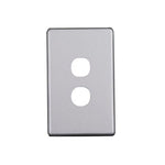 Elegant 2 Gang Aluminium Plate Silver Matte