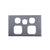 Elegant Double Gpo Extra Switch Aluminium Plate Silver Matte