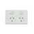 Elegant Double Power Point 250V 10A Horizontal Pack