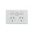 Elegant Double Power Point 250V 10A With Extra Switch Horizontal Pack