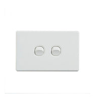 Elegant Wall Switch 2 Gang 250V 16A Horizontal