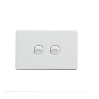 Elegant Wall Switch 2 Gang 250V 16A Horizontal