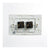 Elegant Wall Switch 2 Gang 250V 16A Horizontal