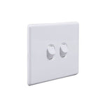 Elegant Wall Switch 2 Gang 250V 16A Horizontal