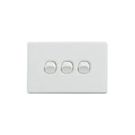 Elegant Wall Switch 3 Gang 250V 16A Horizontal