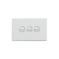 Elegant Wall Switch 3 Gang 250V 16A Horizontal