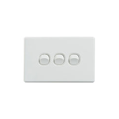 Elegant Wall Switch 3 Gang 250V 16A Horizontal