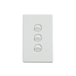 Elegant Wall Switch 3 Gang 250V 16A Vertical