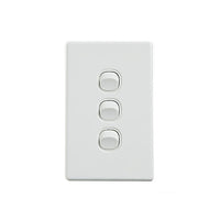 Elegant Wall Switch 3 Gang 250V 16A Vertical