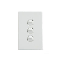 Elegant Wall Switch 3 Gang 250V 16A Vertical