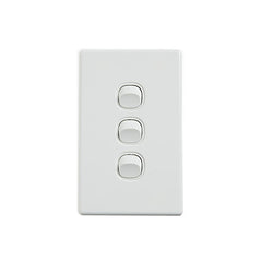 Elegant Wall Switch 3 Gang 250V 16A Vertical