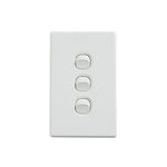 Elegant Wall Switch 3 Gang 250V 16A Vertical