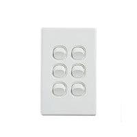 Elegant Wall Switch 6 Gang 250V 16A Vertical Pack