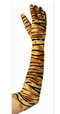 Tiger Velour 20.5 Inch Adult Costume Gloves