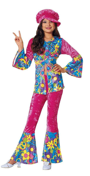Flower Power Girl's Costume (Pink) - Small
