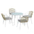 Gardeon 5pc Outdoor Dining Set Furniture Table and Chair Lounge Setting 4 Seater