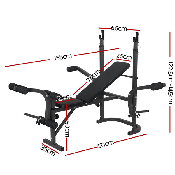 Everfit Weight Bench 8 in 1 Adjustable Bench Press Fitness Gym Equipment