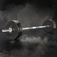 48KG Barbell Weight Set Plates Bar Bench Press Fitness Exercise Home Gym 168cm