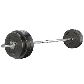 58KG Barbell Weight Set Plates Bar Bench Press Fitness Exercise Home Gym 168cm