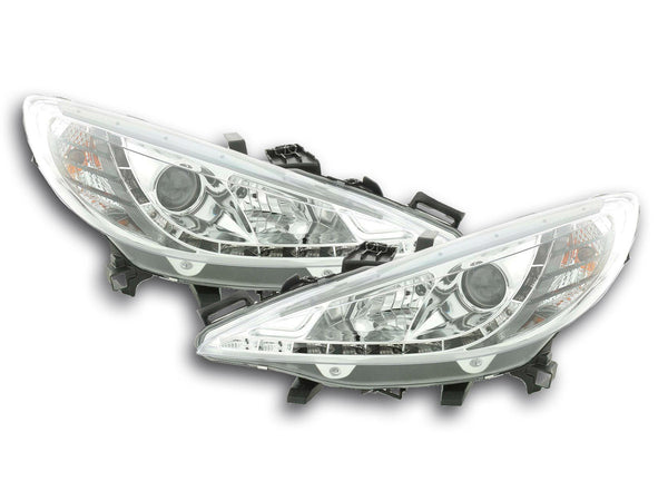 Faro Daylight LED DRL look Peugeot 207 06- cromato