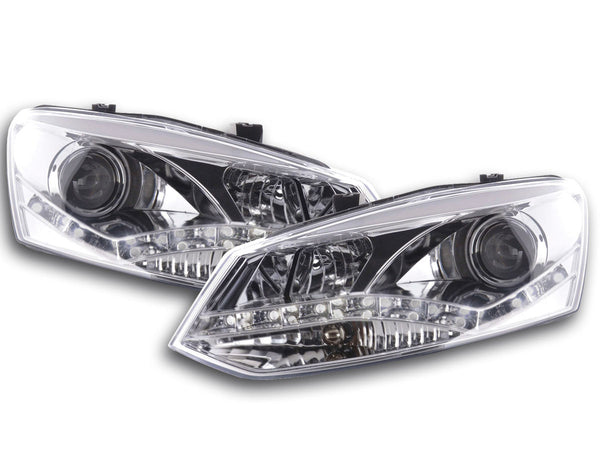 Faro Daylight LED DRL look VW Polo tipo 6R 2010- cromato