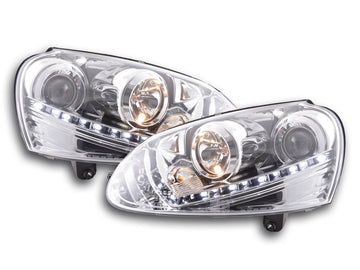 Faro Daylight Luce di marcia diurna a LED VW Golf 5 tipo 1K 03-08 cromato per guida a destra