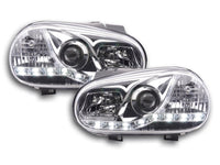 Faro Daylight Luce di marcia diurna a LED VW Golf 4 97-03 cromato per veicoli con guida a destra