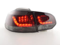 Fanali posteriori a LED set VW Golf 6 tipo 1K 2008-2012 rosso / nero per guida a destra