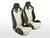 FK sport seats car half shell seats Columbus set beige / black synthetic leather with sliding rails