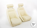 FK Oldtimersitze Sedili avvolgenti per auto Set Classic 2 in similpelle beige con poggiatesta