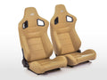 FK sport seats car half shell seats Stuttgart set in beige leatherette