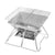 Grillz Camping Fire Pit BBQ 2-in-1 Grill Smoker Outdoor Portable Stainless Steel