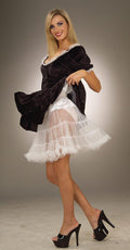 19" White Crinoline Mini Tutu Petticoat Costume Adult Standard